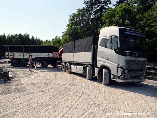 Transport szamba betonowego do Krzyż Wielkopolski z wykorzystaniem HDS
